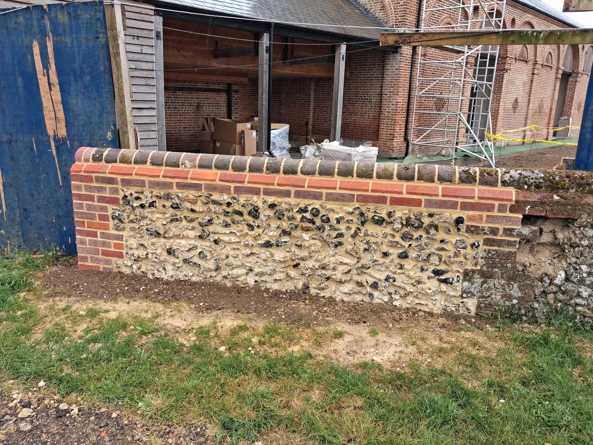 Applying traditional lime mortar to historic brickwork